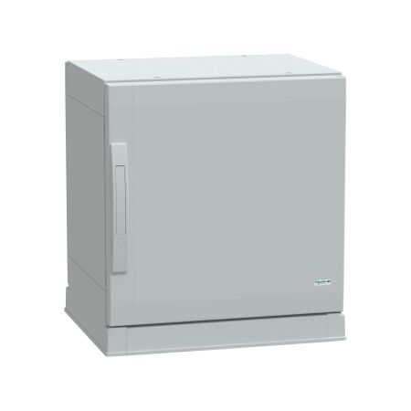 Thalassa, Floor standing polyester enclosure, Thalassa PLA, plain door, open bottom, 500x500x420mm, IP54, IK10