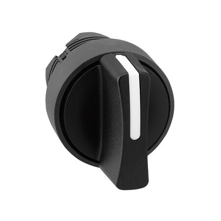 Harmony XB5, Selector switch head, plastic, black, 22mm, 3 positions, spring return to center