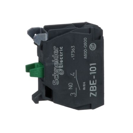 Harmony XB4, Single contact block, Harmony XB4, silver alloy, screw clamp terminal, 1NO