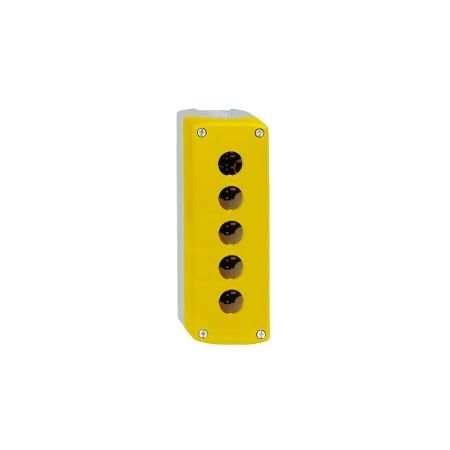 Harmony XALD XALK, Empty control station, plastic, yellow, 5 cut-outs, unmarked