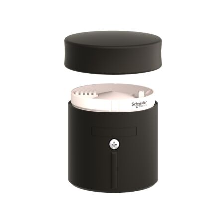 Harmony XVB, Base unit and cover for modular tower lights, plastic, black, 70mm, bottom entry, side cable entry