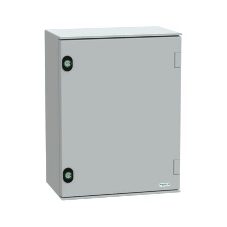 Thalassa, Wall mounted polyester enclosure, Thalassa PLM, plain door, 430x330x200mm, IP66, IK10, RAL 7035