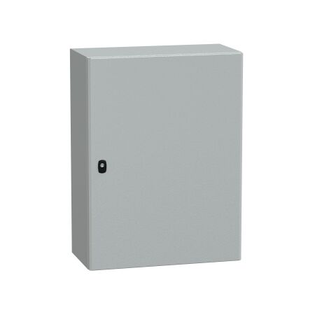Spacial S3D, Wall mounted steel enclosure, plain door, with mounting plate, 800x600x300mm, IP66, IK10