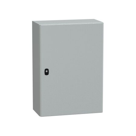 Spacial S3D, Wall mounted steel enclosure, plain door, with mounting plate, 700x500x250mm, IP66, IK10
