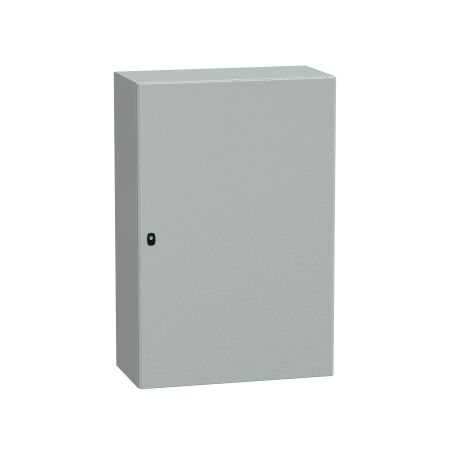 Spacial S3D, Wall mounted steel enclosure, plain door, with mounting plate, 1200x800x400mm, IP66, IK10