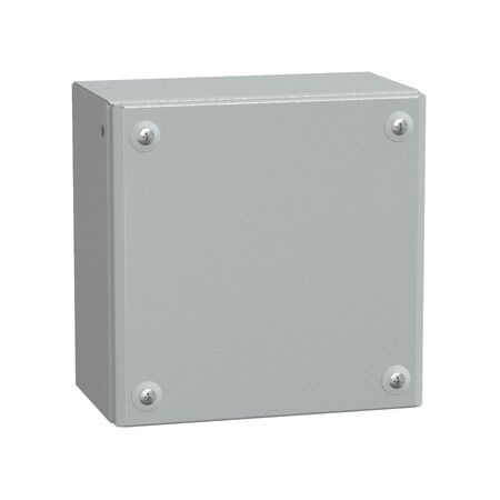 Spacial SBM, Metal industrial box plain door, H200xW200xD120 IP66 IK10 RAL 7035