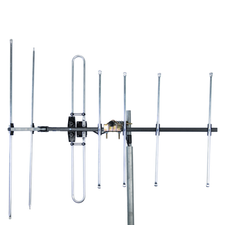 Digitek LTE Series 7 Element Metropolitan Premium YAGI VHF Antenna with Vertical Standoff Bracket - 01DV307LW