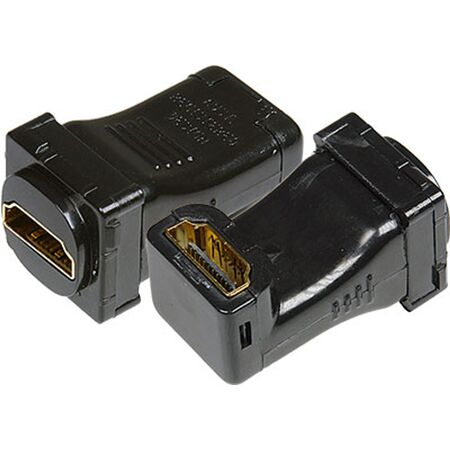 Digitek HDMI Female to HDMI Female Right Angle Insert - Black - 05BC6RBK