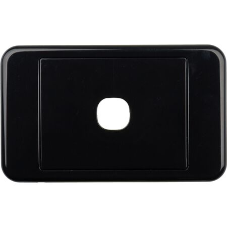 Digitek 1 Gang Wallplate (No Mech) - Black - 05DWP01BK