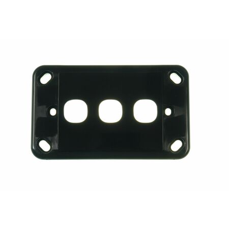 Digitek 3 Gang Wallplate (No Mech) - Black - 05DWP03BK