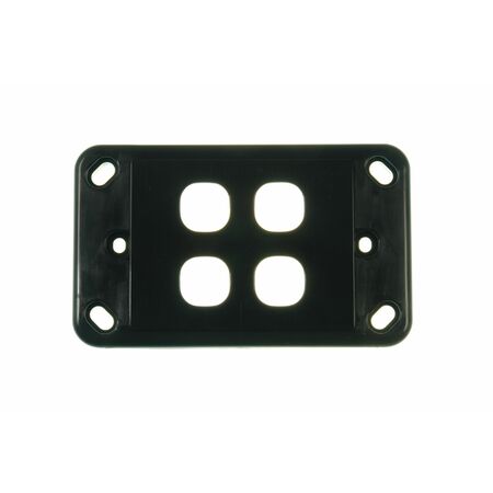 Digitek 4 Gang Wallplate (No Mech) - Black - 05DWP04BK