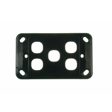 Digitek 5 Gang Wallplate (No Mech) - Black - 05DWP05BK