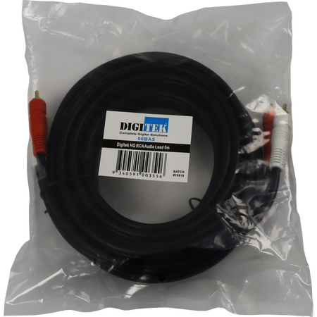 Digitek 5M RCA Male to RCA Male Audio Lead - 06BA5