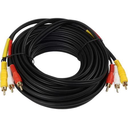 Digitek 10M 3x RCA Male to 3x RCA AV Lead - Coaxial Video - 06BAVL03CV10