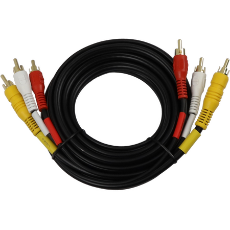 Digitek 3M 3x RCA Male to 3x RCA AV Lead - Coaxial Video - 06BAVL03CV3