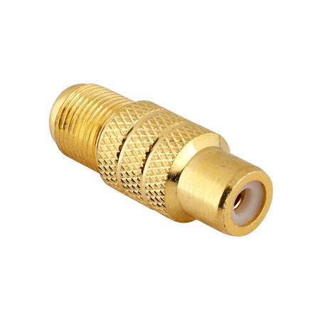 Digitek RCA Female to F Female Adaptor - Gold - 13CRCAFFFG
