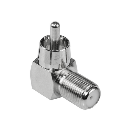 Digitek RCA Male to F Female Right Angle Adaptor - 13CRCAMFFRA