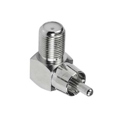 Digitek RCA Male to F Female Right Angle Adaptor - 13CRCAMFFRA