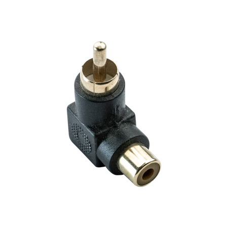Digitek RCA Male to RCA Female Right Angle Adaptor - 13CRCAMFRA