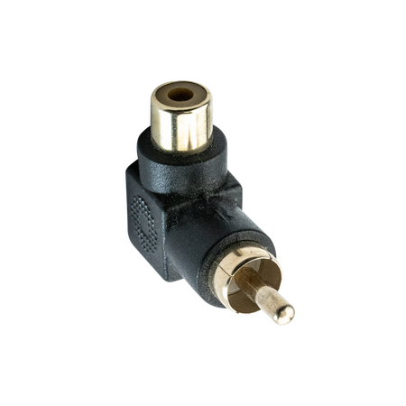 Digitek RCA Male to RCA Female Right Angle Adaptor - 13CRCAMFRA