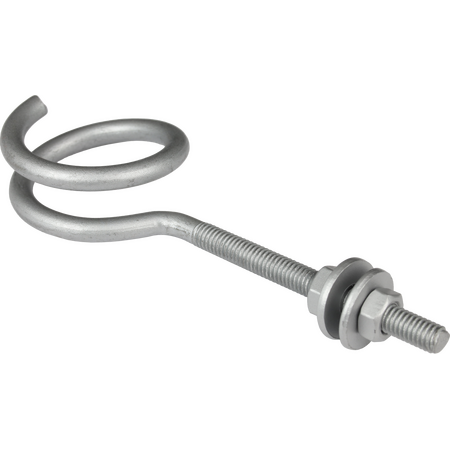 Digitek Pig Tail Hook Threaded Bolt with Nuts & Washer - 14JPTB
