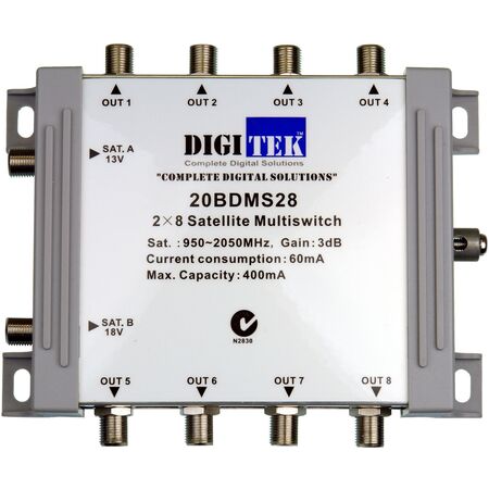 Digitek 2 Input 8 Way Multiswitch - 20BDMS28