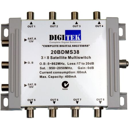 Digitek 3 Input 8 Way Multiswitch - 20BDMS38