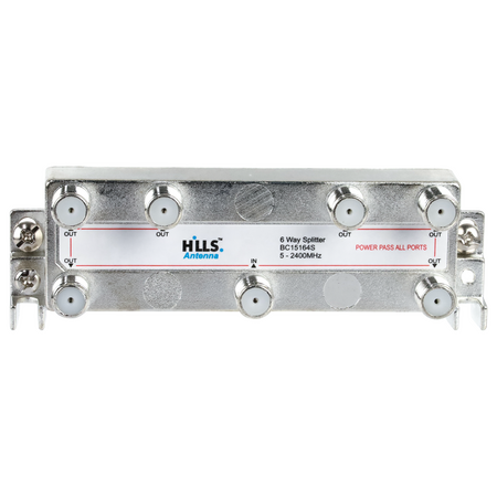 Hills Antenna BC15164B 6-Way Passive Splitter - Display Box - BC15164B