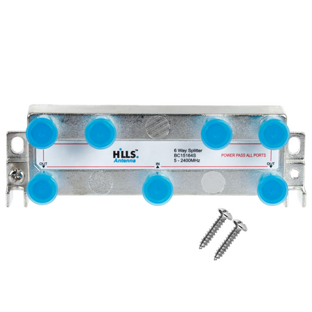 Hills Antenna BC15164B 6-Way Passive Splitter - Display Box - BC15164B