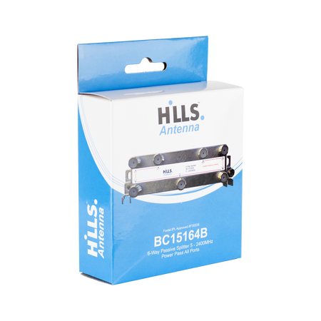 Hills Antenna BC15164B 6-Way Passive Splitter - Display Box - BC15164B