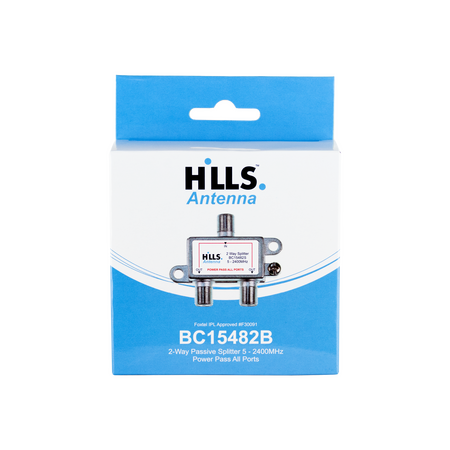 Hills Antenna BC15482B 2-Way Passive Splitter - Display Box - BC15482B