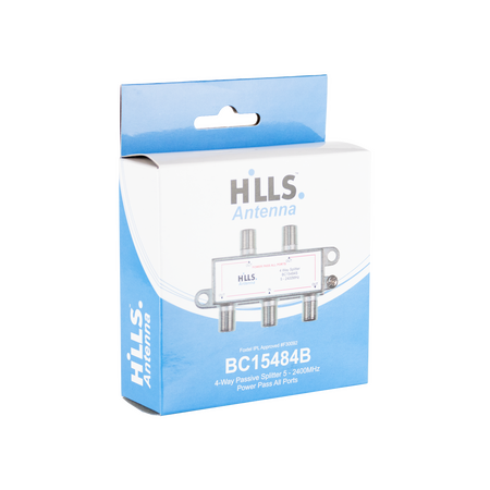 Hills Antenna BC15484B 4-Way Passive Splitter - Display Box - BC15484B