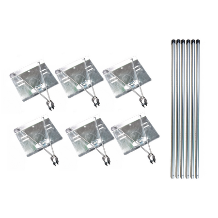 Hills Antenna BC2844-6PACK Tin Roof Tripod Mount and Mast - BC2844-6PACK