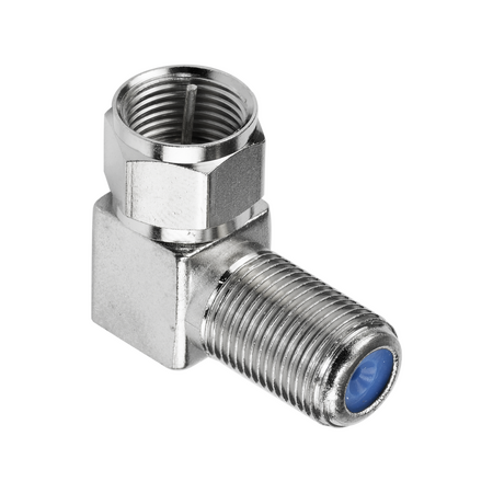 Hills Antenna BC3720B F-Type Male to Female Right Angle Adaptor 10-Pack in Box - BC3720B