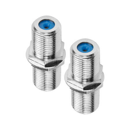 Hills Antenna BC71150B F-Type Female to Female Barrel High Return Loss Adaptor 2-Pack in Box - BC71150B