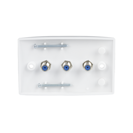 Hills Antenna BC81407 Foxtel 3 x F-Type High Return Loss Wall Plate - BC81407