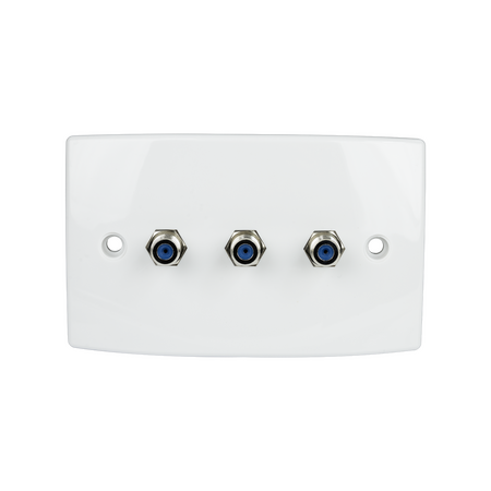 Hills Antenna BC81407 Foxtel 3 x F-Type High Return Loss Wall Plate - BC81407