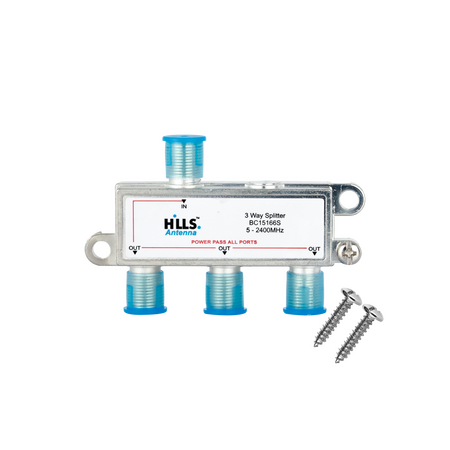 Hills Antenna BC15166B 3-Way Passive Splitter - Display Box - BC15166B