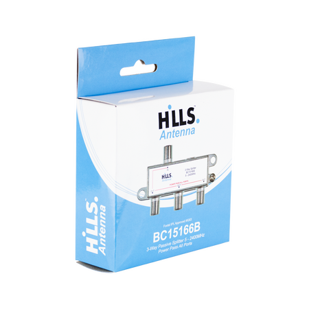Hills Antenna BC15166B 3-Way Passive Splitter - Display Box - BC15166B