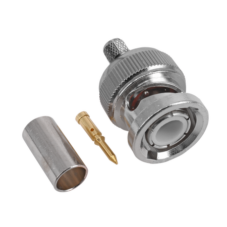Hills Antenna BNC Connector Male Crimp for RG-58 Mini Cable - Nickel Plated Body - BC85282