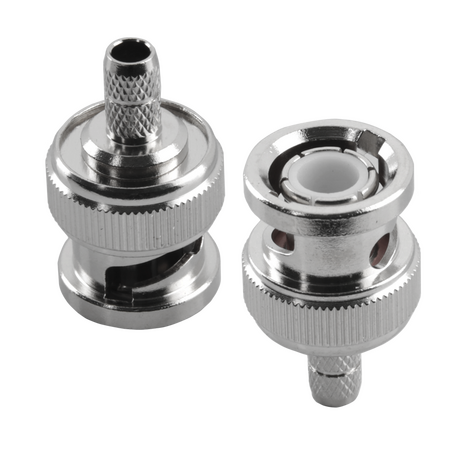 Hills Antenna BNC Connector Male Crimp for RG-58 Mini Cable - Nickel Plated Body - BC85282