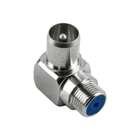 Hills Antenna BC87045 F-Type Female to PAL Male Right Angle Adaptor - BC87045