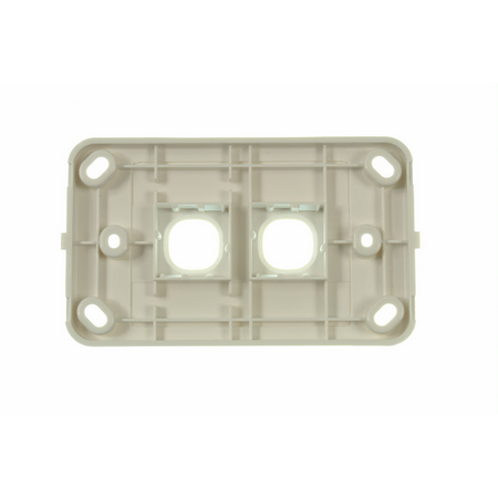 Digitek 2 Gang Wallplate (No Mech) - White - 05DWP02