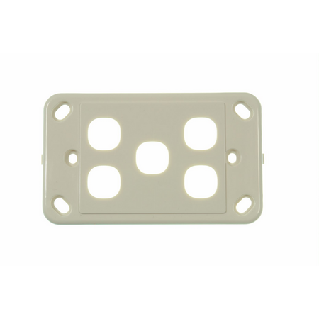 Digitek 5 Gang Wallplate (No Mech) - White - 05DWP05