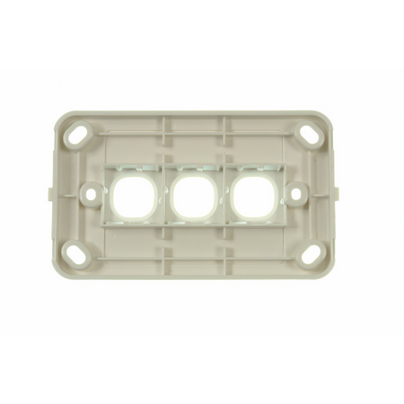 Digitek 3 Gang Wallplate (No Mech) - White - 05DWP03
