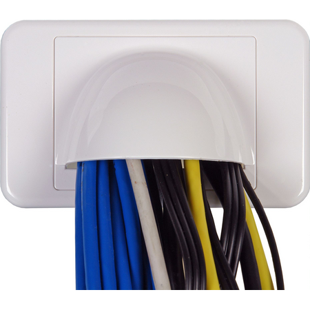 Digitek Media Style Wallplate (Bullnose) - White - 05DWPM