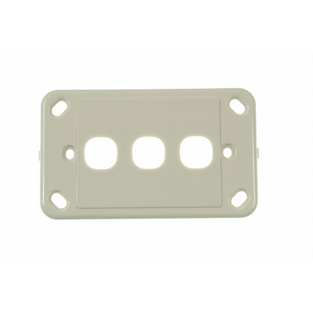 Digitek 3 Gang Wallplate (No Mech) - White - 05DWP03