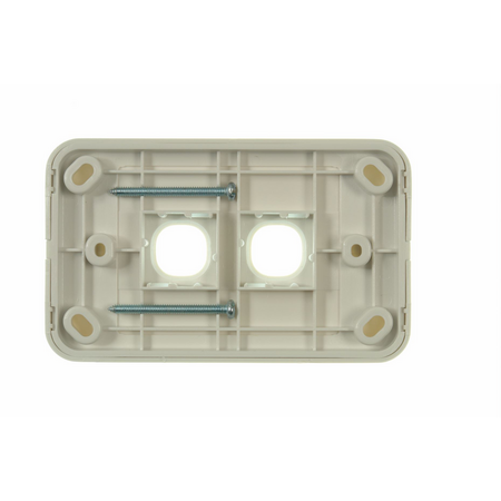 Digitek 2 Gang Wallplate (No Mech) - White - 05DWP02
