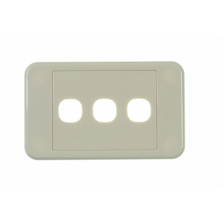Digitek 3 Gang Wallplate (No Mech) - White - 05DWP03