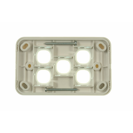 Digitek 5 Gang Wallplate (No Mech) - White - 05DWP05